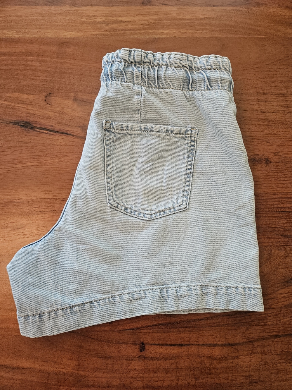Maurices Light Wash Denim Drawstring Jean Shorts - Picture 4 of 4